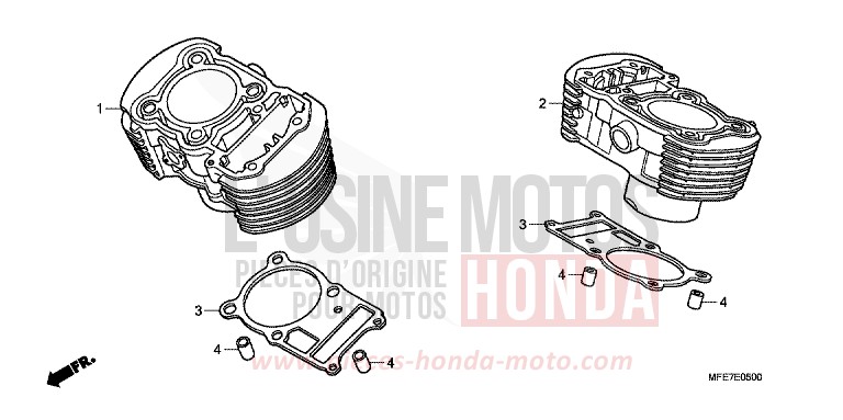 CYLINDER for Shadow Aero GRAPHITE BLACK (NHB01) from 2007